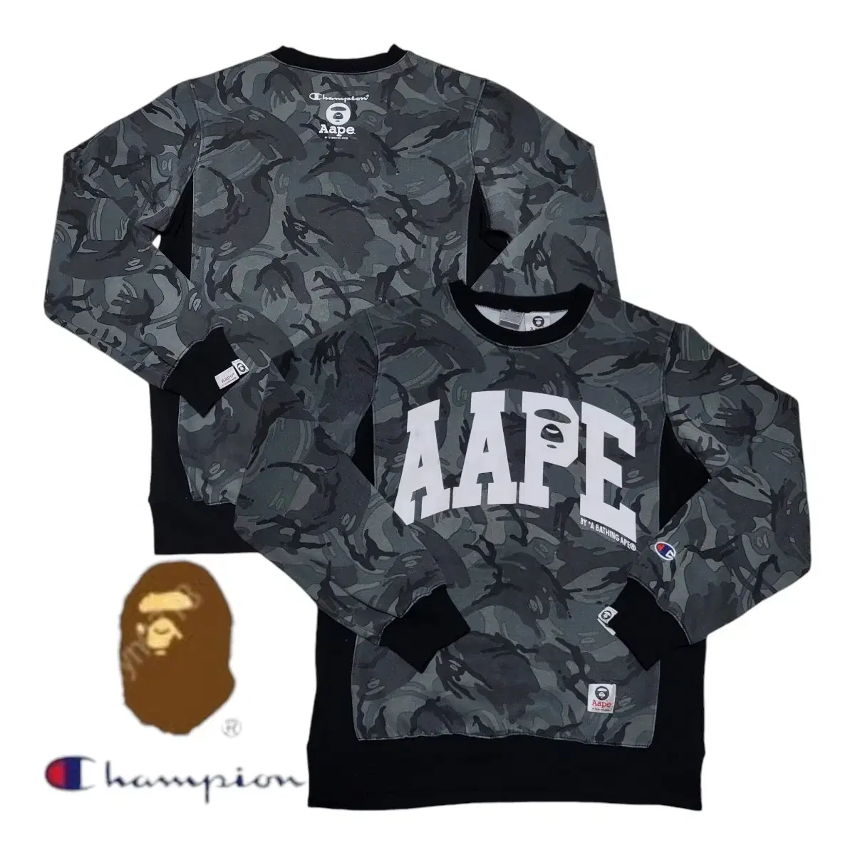 (xl) 14ss 캡슐컬렉션 베이프 챔피온 맨투맨 bape aape